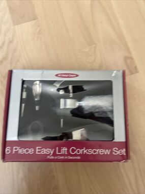 Bed Bath & Beyond Corkscrew Set 6 Piece Easy Lift New / Opened Box Wine Opener